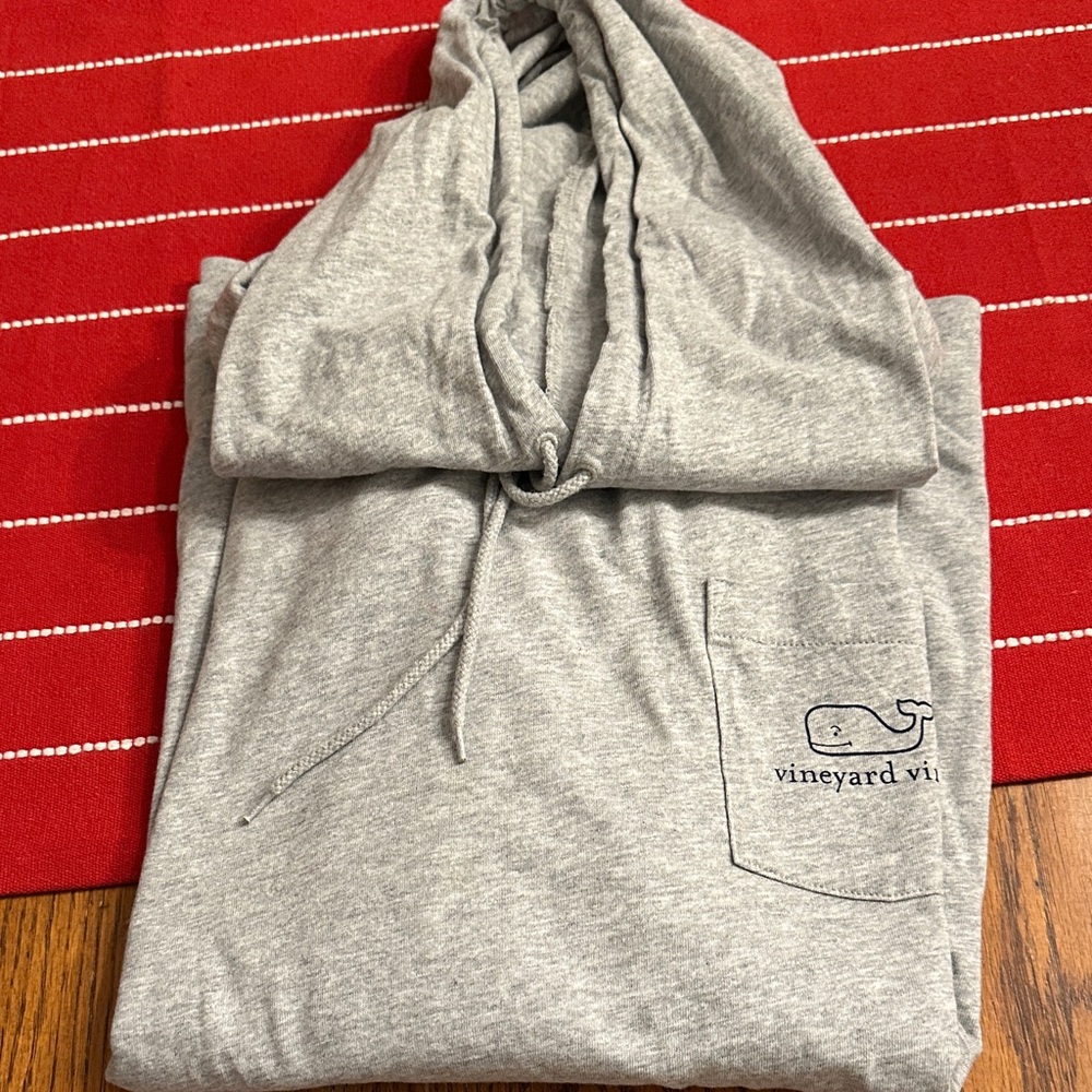 Vineyard Vines Light Gray Men's Hoodie long sleeved t shirt